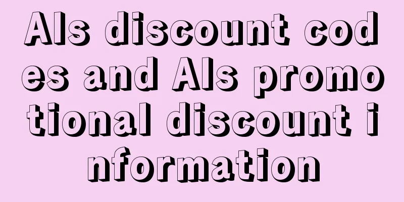 Als discount codes and Als promotional discount information