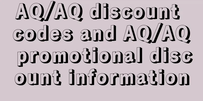 AQ/AQ discount codes and AQ/AQ promotional discount information