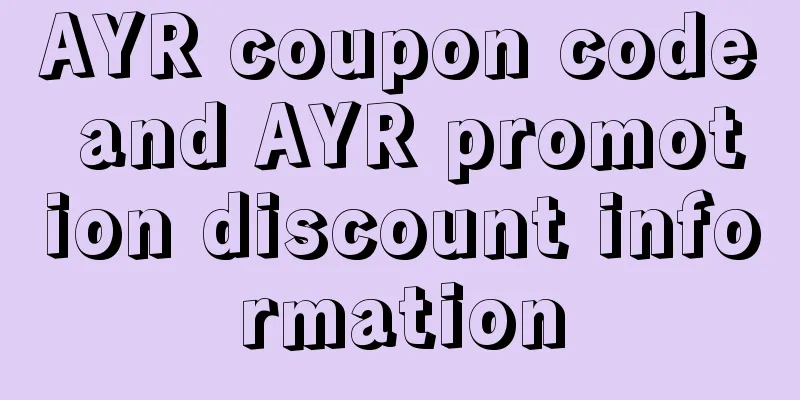 AYR coupon code and AYR promotion discount information
