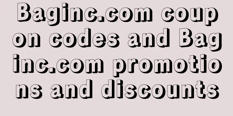 Baginc.com coupon codes and Baginc.com promotions and discounts