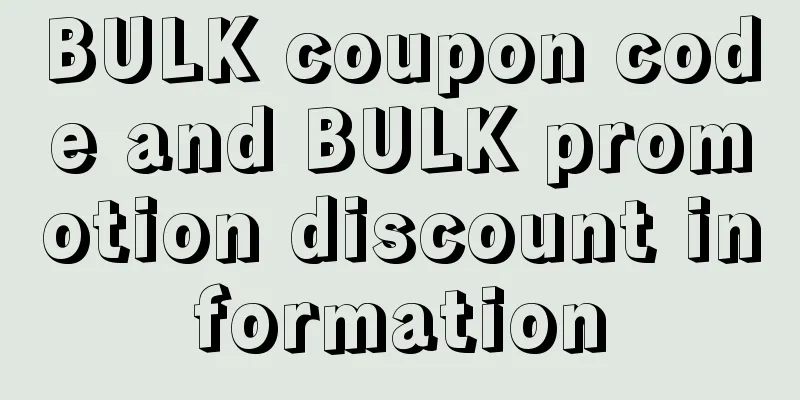 BULK coupon code and BULK promotion discount information