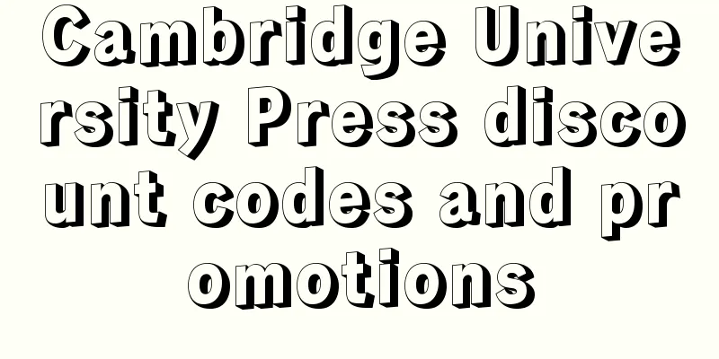 Cambridge University Press discount codes and promotions