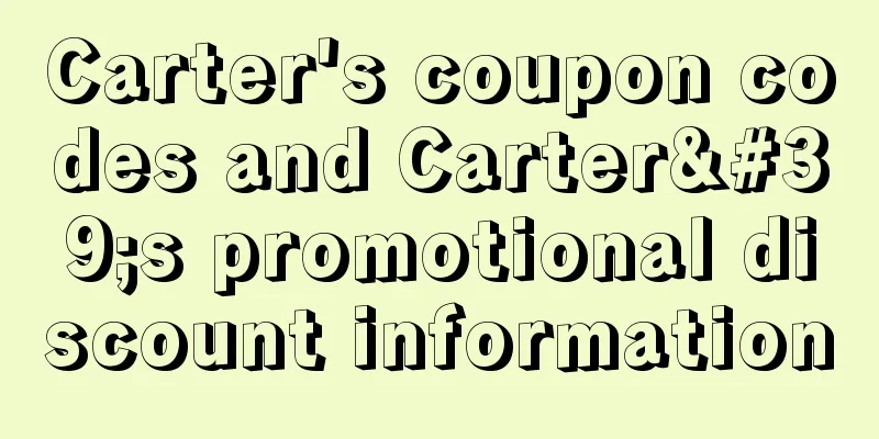 Carter's coupon codes and Carter's promotional discount information