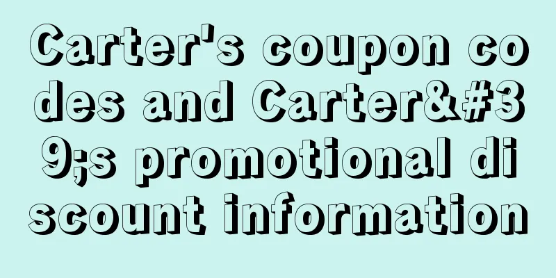 Carter's coupon codes and Carter's promotional discount information