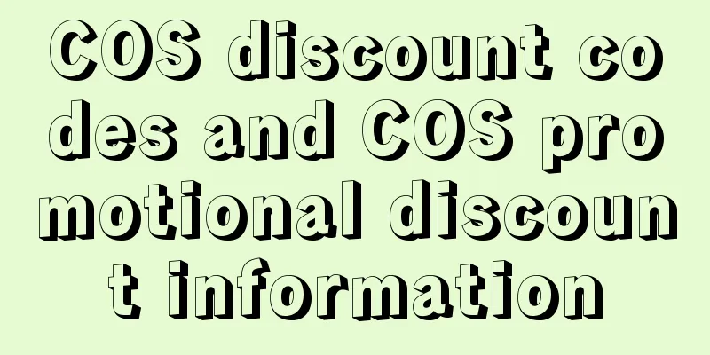 COS discount codes and COS promotional discount information
