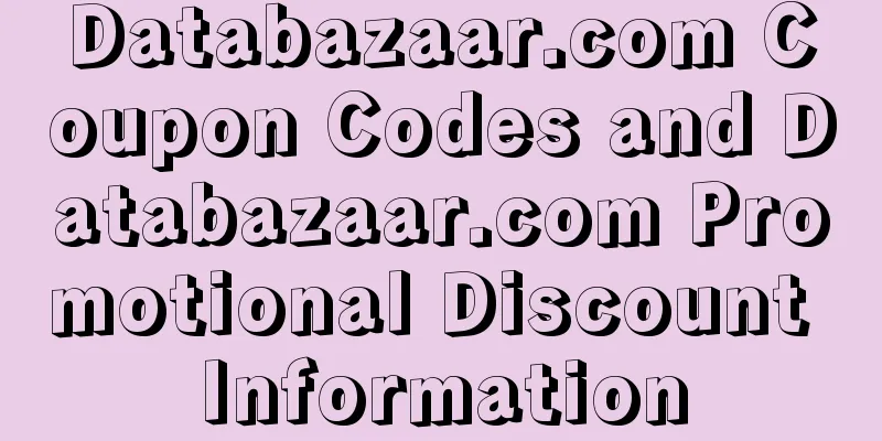 Databazaar.com Coupon Codes and Databazaar.com Promotional Discount Information