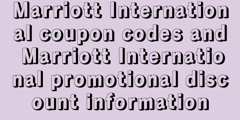Marriott International coupon codes and Marriott International promotional discount information