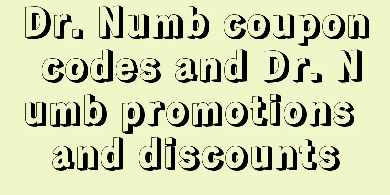 Dr. Numb coupon codes and Dr. Numb promotions and discounts