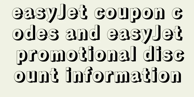 easyJet coupon codes and easyJet promotional discount information