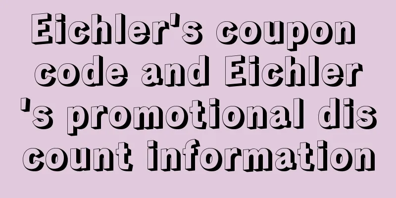 Eichler's coupon code and Eichler's promotional discount information