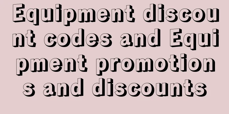 Equipment discount codes and Equipment promotions and discounts
