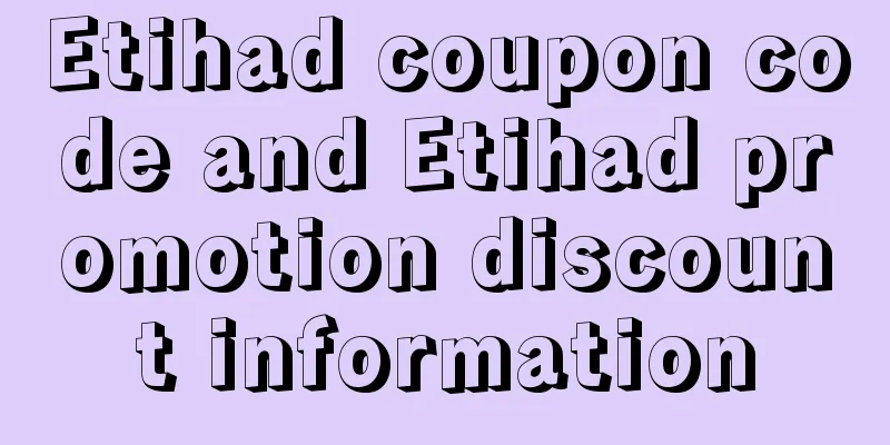 Etihad coupon code and Etihad promotion discount information