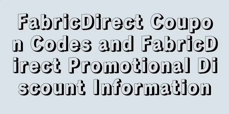 FabricDirect Coupon Codes and FabricDirect Promotional Discount Information