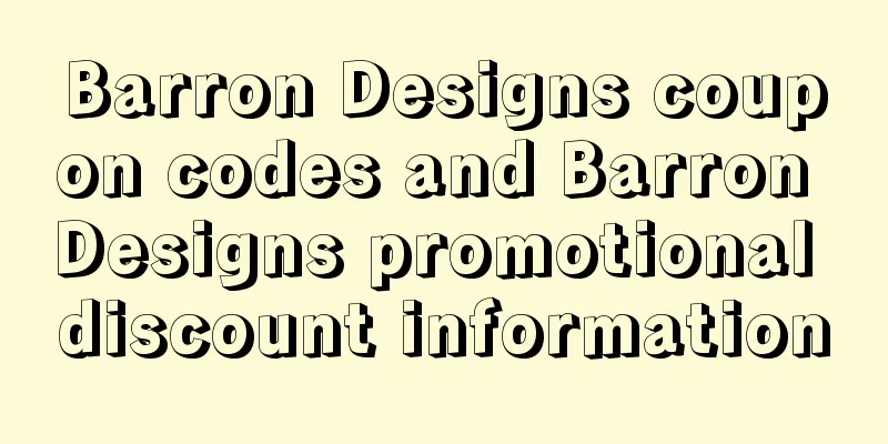Barron Designs coupon codes and Barron Designs promotional discount information