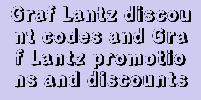Graf Lantz discount codes and Graf Lantz promotions and discounts