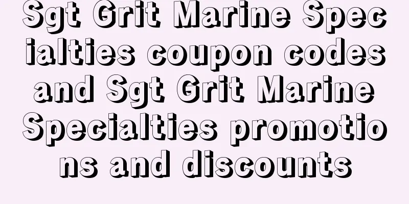 Sgt Grit Marine Specialties coupon codes and Sgt Grit Marine Specialties promotions and discounts