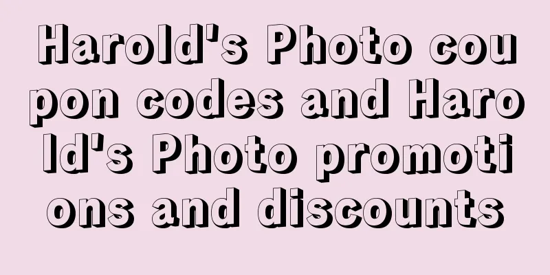 Harold's Photo coupon codes and Harold's Photo promotions and discounts