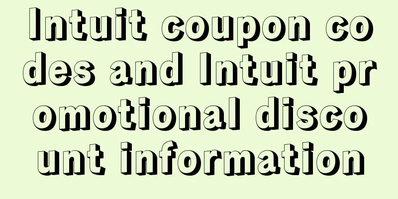 Intuit coupon codes and Intuit promotional discount information