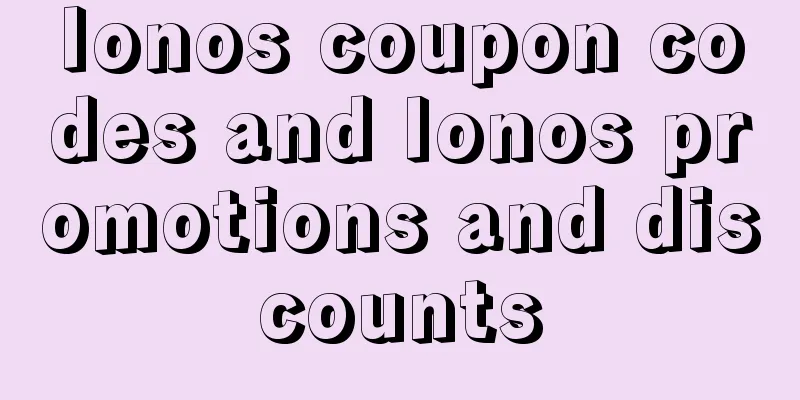 Ionos coupon codes and Ionos promotions and discounts