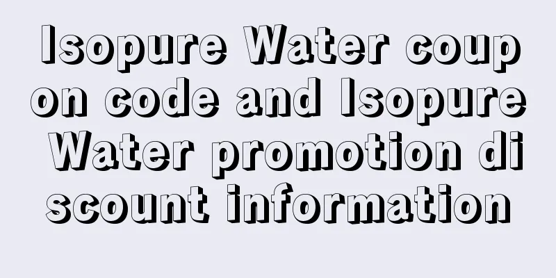 Isopure Water coupon code and Isopure Water promotion discount information