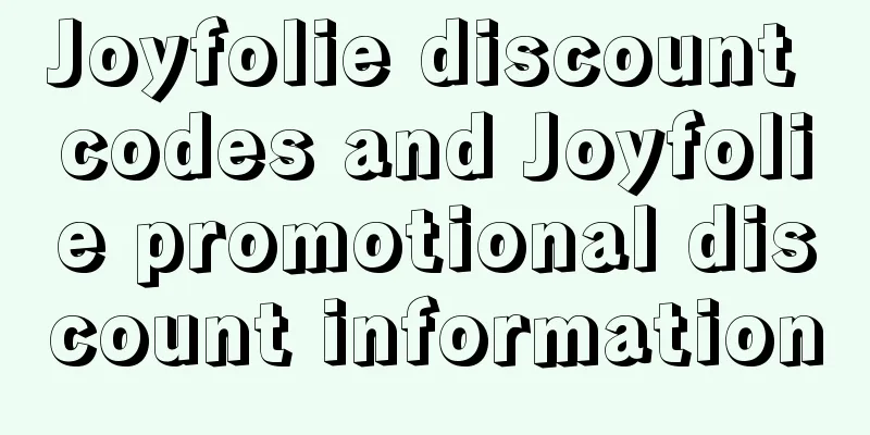 Joyfolie discount codes and Joyfolie promotional discount information