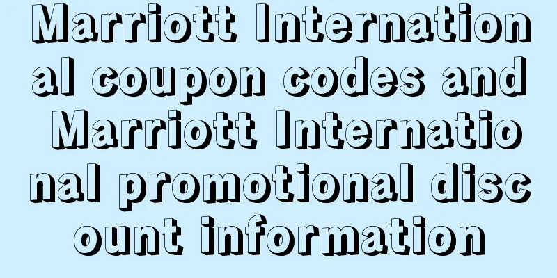 Marriott International coupon codes and Marriott International promotional discount information