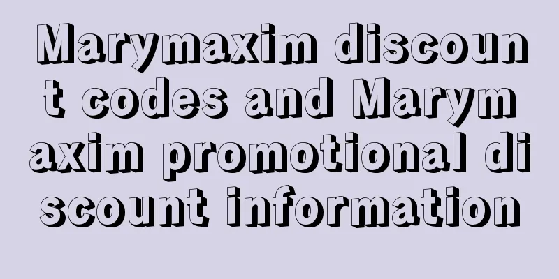 Marymaxim discount codes and Marymaxim promotional discount information