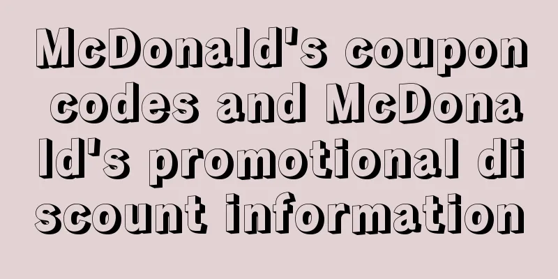 McDonald's coupon codes and McDonald's promotional discount information