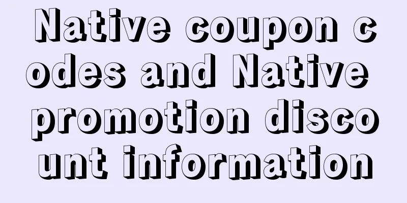 Native coupon codes and Native promotion discount information