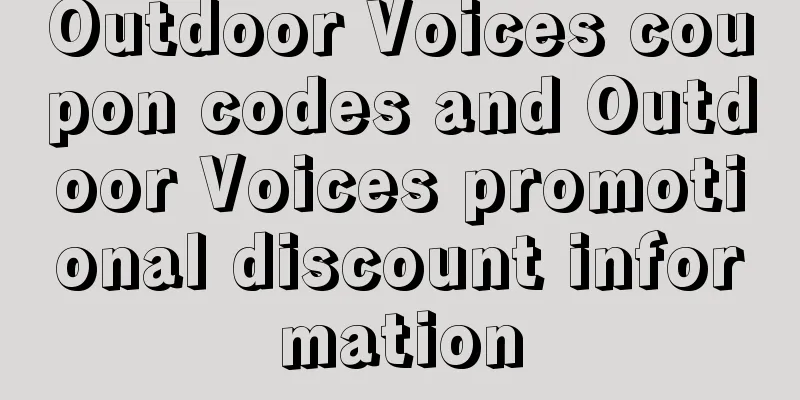 Outdoor Voices coupon codes and Outdoor Voices promotional discount information
