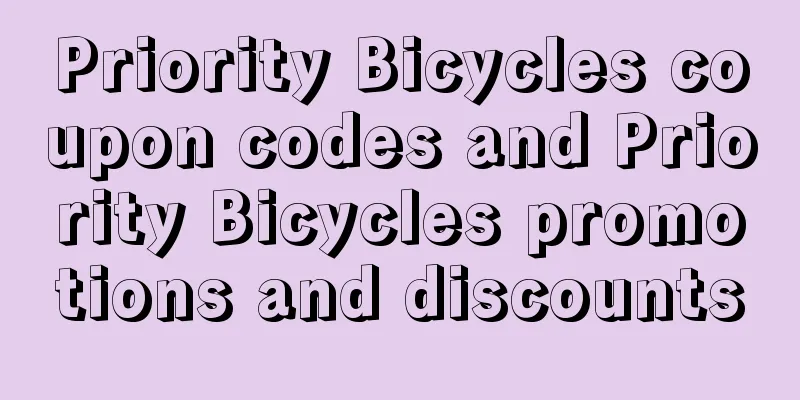 Priority Bicycles coupon codes and Priority Bicycles promotions and discounts