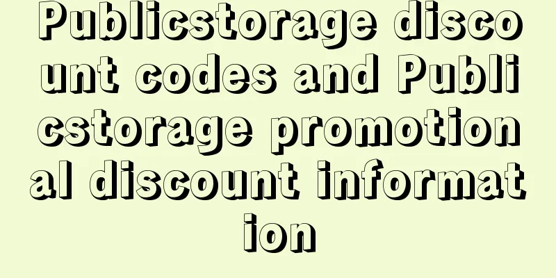 Publicstorage discount codes and Publicstorage promotional discount information