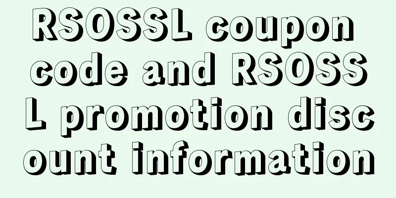 RSOSSL coupon code and RSOSSL promotion discount information