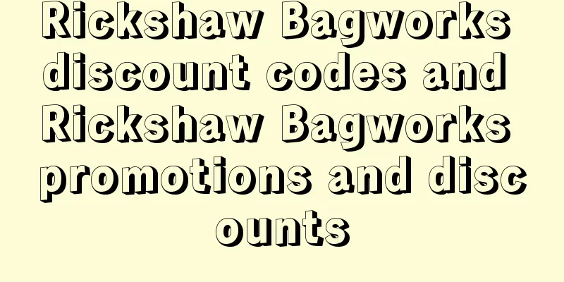 Rickshaw Bagworks discount codes and Rickshaw Bagworks promotions and discounts
