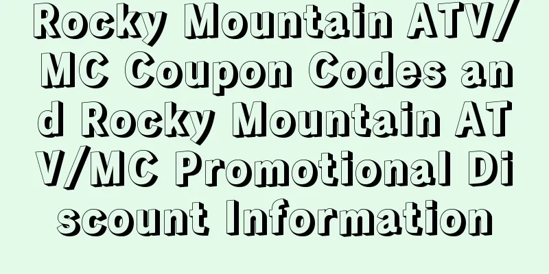 Rocky Mountain ATV/MC Coupon Codes and Rocky Mountain ATV/MC Promotional Discount Information