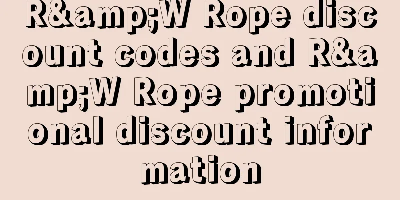 R&W Rope discount codes and R&W Rope promotional discount information