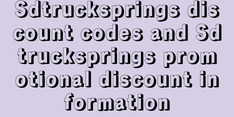 Sdtrucksprings discount codes and Sdtrucksprings promotional discount information