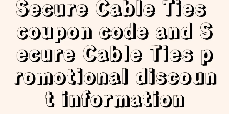 Secure Cable Ties coupon code and Secure Cable Ties promotional discount information