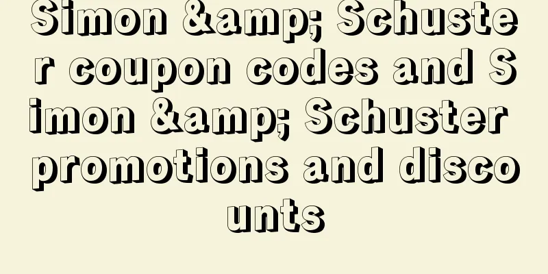 Simon & Schuster coupon codes and Simon & Schuster promotions and discounts