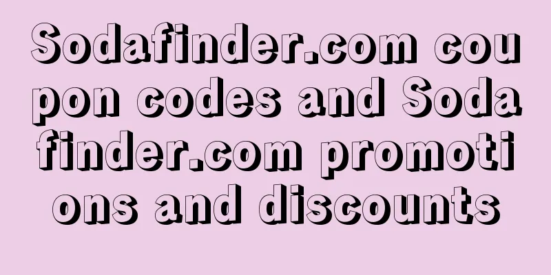 Sodafinder.com coupon codes and Sodafinder.com promotions and discounts