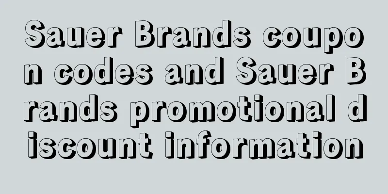 Sauer Brands coupon codes and Sauer Brands promotional discount information