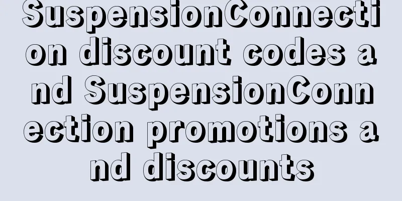 SuspensionConnection discount codes and SuspensionConnection promotions and discounts