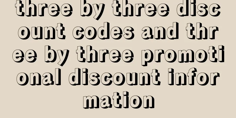 three by three discount codes and three by three promotional discount information