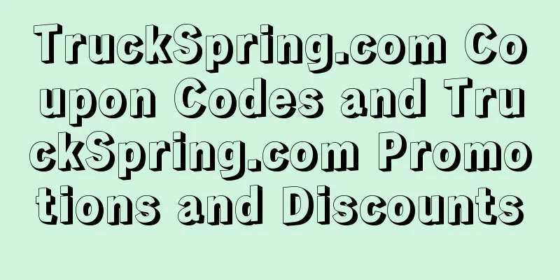 TruckSpring.com Coupon Codes and TruckSpring.com Promotions and Discounts