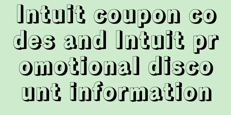 Intuit coupon codes and Intuit promotional discount information