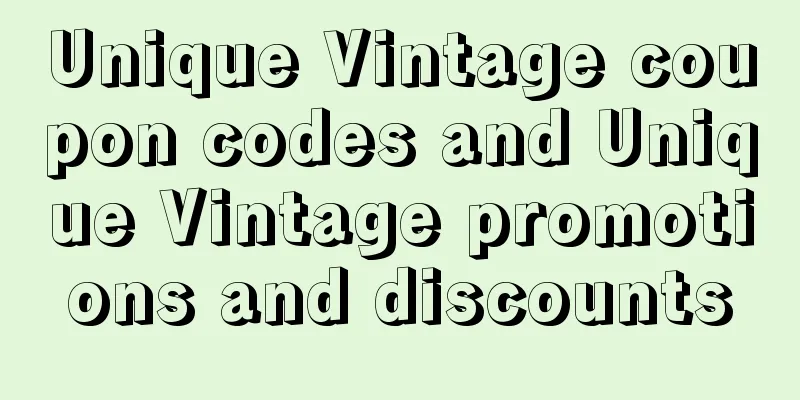 Unique Vintage coupon codes and Unique Vintage promotions and discounts