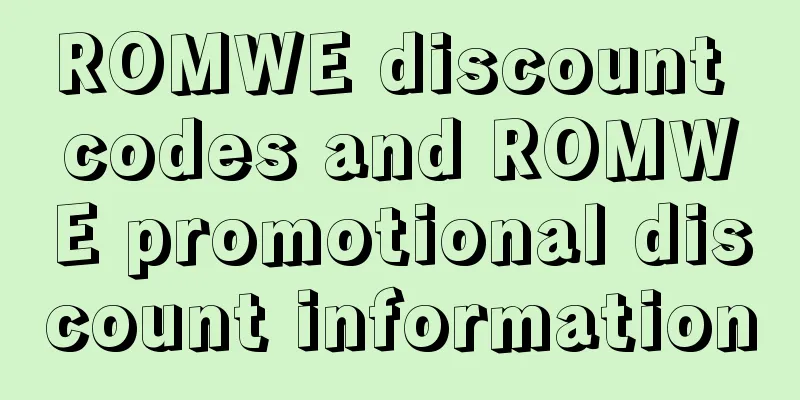 ROMWE discount codes and ROMWE promotional discount information