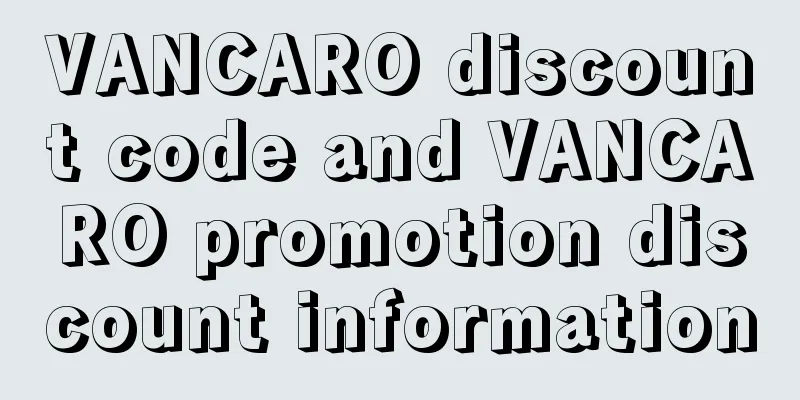 VANCARO discount code and VANCARO promotion discount information