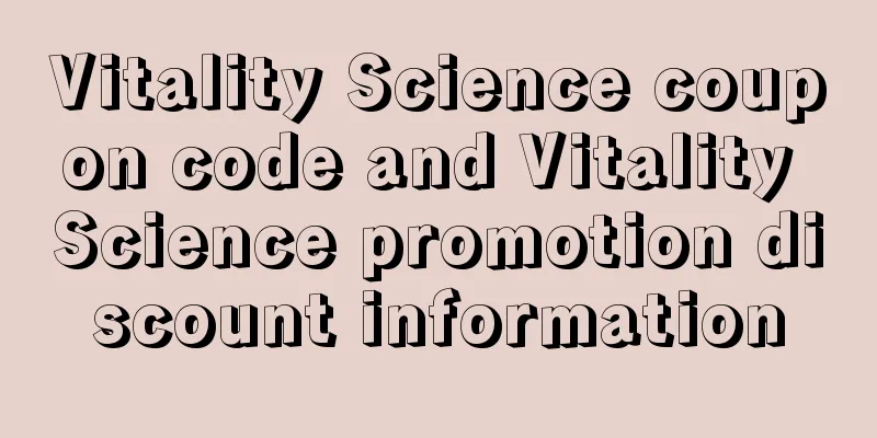 Vitality Science coupon code and Vitality Science promotion discount information