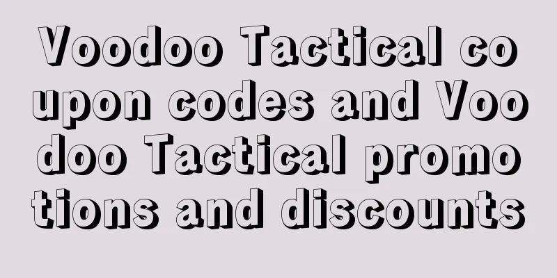 Voodoo Tactical coupon codes and Voodoo Tactical promotions and discounts